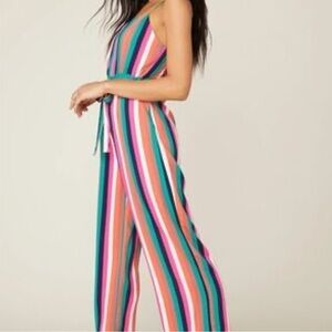 BB Dakota Colorful Striped Jumpsuit